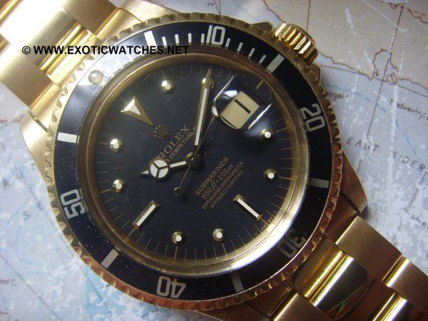 1970 RARE 18K GOLD ROLEX SUBMARINER Ref 1680 ROLEX SERVICE PAPERS CP Main 1|CP Full side|Crown 1|Crown 2|Side case|Back case|Mvt 1|Inside back|Full back|CP Main 2