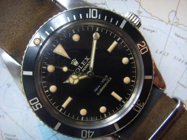 1958 RARE & MINT GLOSSY 5508 ROLEX SUBMARINER TWO COLOR Main 1|Full side
