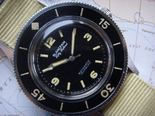 1953 VERY RARE BLANCPAIN FIFTY FATHOMS 100% ORIGINAL & UNPOLISHED Main 1|Full side