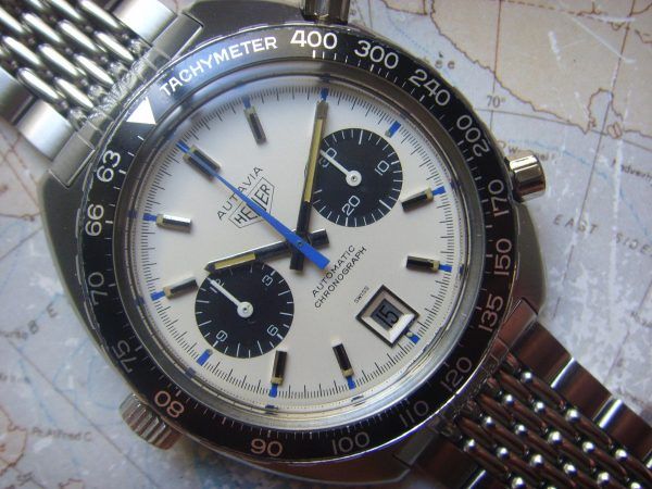 1970s HEUER AUTAVIA 1163 "JO SIFFERT" WITH ORIGINAL BRACELET Main 1.