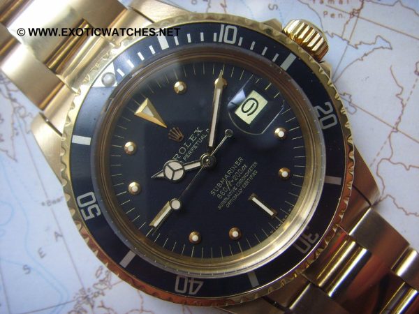 1978 RARE & 100% ORIGINAL ROLEX 18K YELLOW GOLD SUBMARINER 1680 Rolex 1680 Gold|Lug (5)|Lug (3)|Lug (1)|Lug (4)|Lug (2)|Full back|Back case|Mvt 1|Inside back|Buckle 1|Buckle 2|Serial # blinded|Model #|Rolex Gold Submariner
