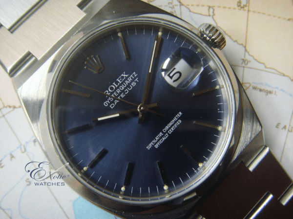 Rolex Blue Datejust Oysterquartz 17000